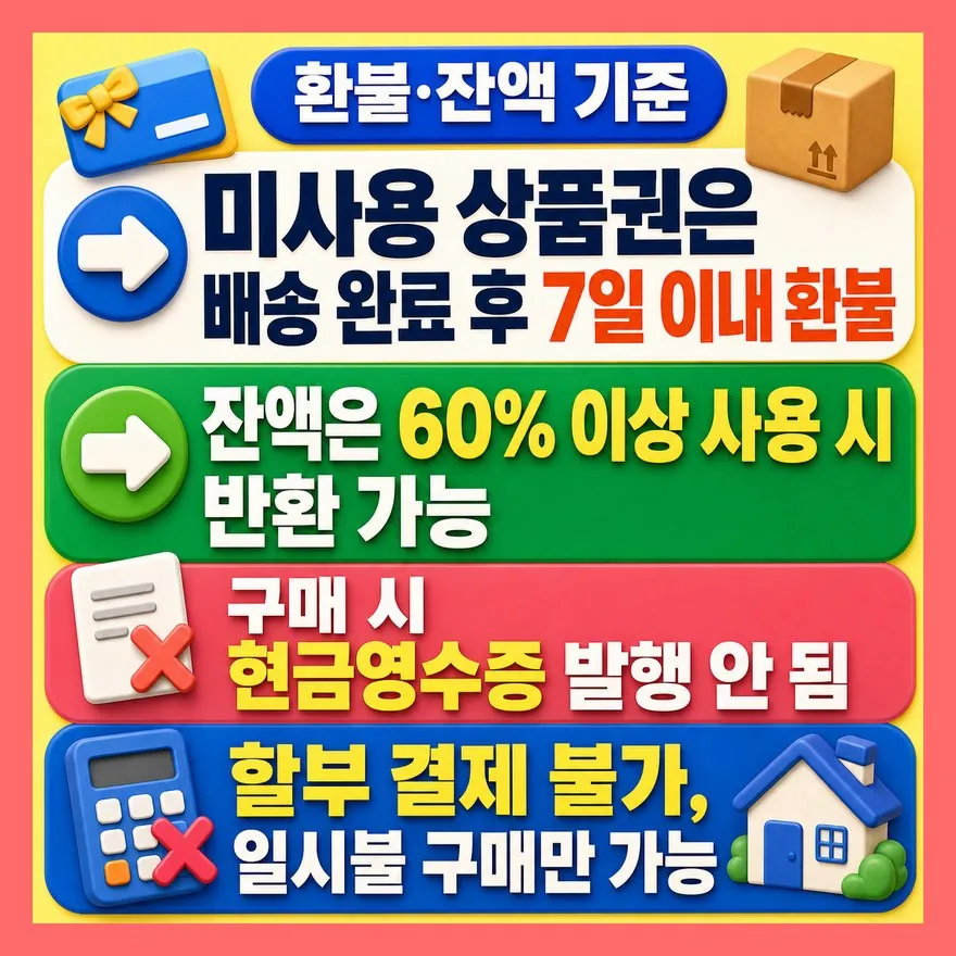 환불·잔액·영수증은 구매 전부터 계산해야 합니다