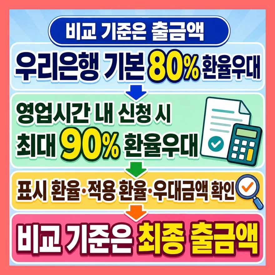 환율우대 90%보다 중요한 건 최종 출금액입니다