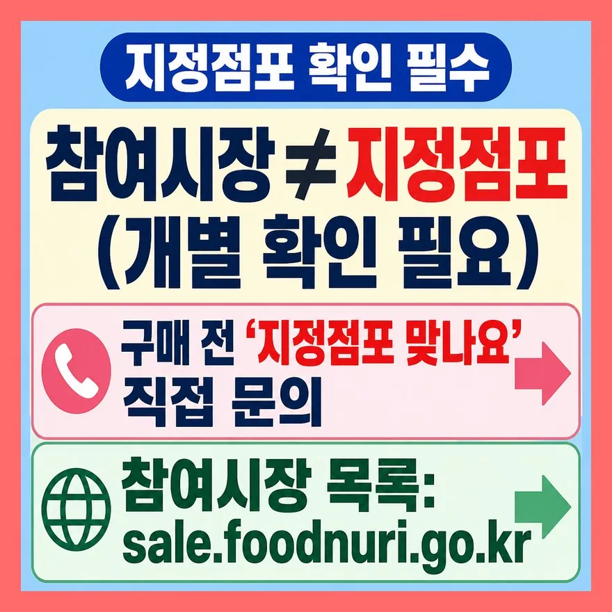 지정점포인지 아닌지, 현장에서 이렇게 확인하세요