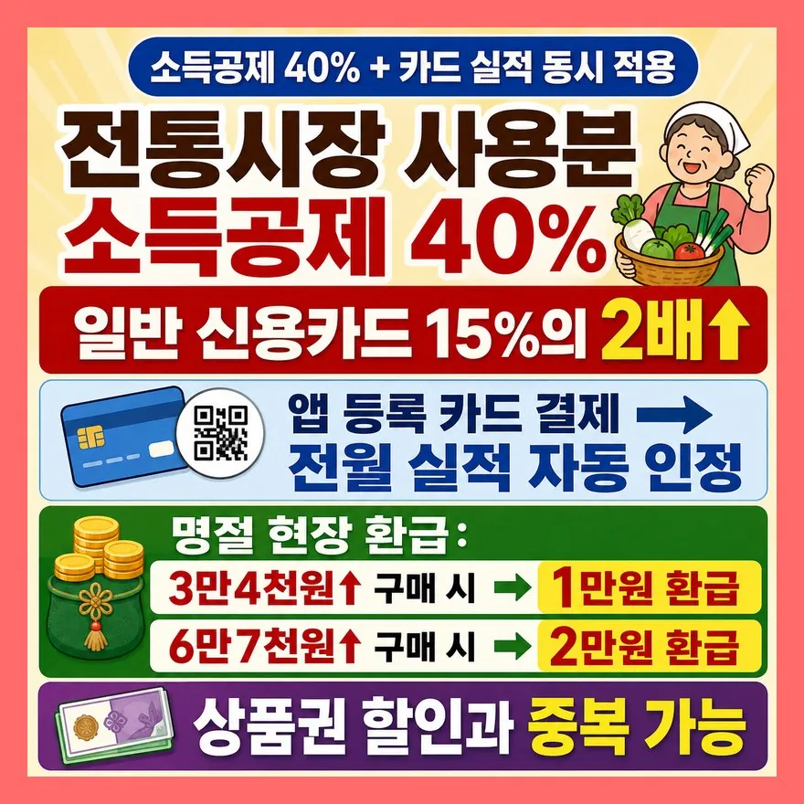 카드 실적에 소득공제 40% — 이 두 가지가 진짜 포인트예요