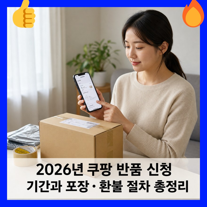 2026년 쿠팡 반품 신청 기간과 포장·환불 절차 총정리