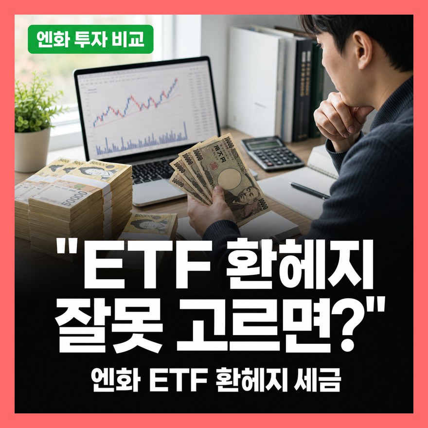 엔화 투자 방법 비교 총정리, 외화예금·엔화 ETF·환헤지 세금 차이까지 2026