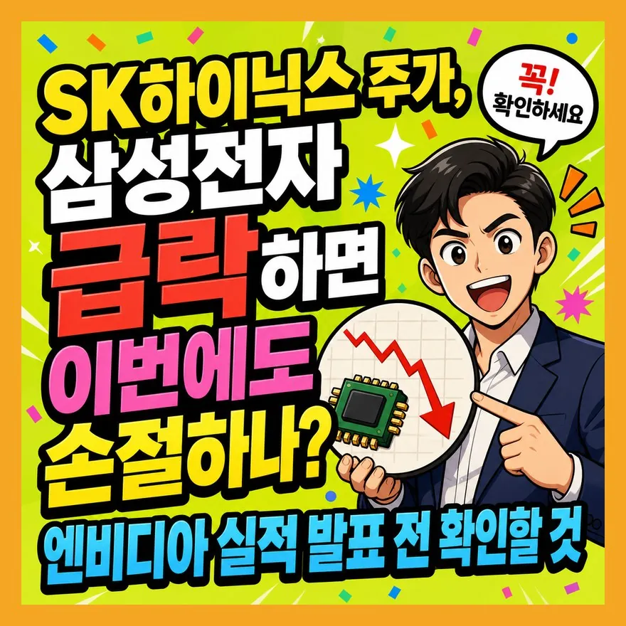 SK하이닉스 주가, 삼성전자 급락하면 이번에도 손절하나? 엔비디아 실적 발표 전 확인할 것