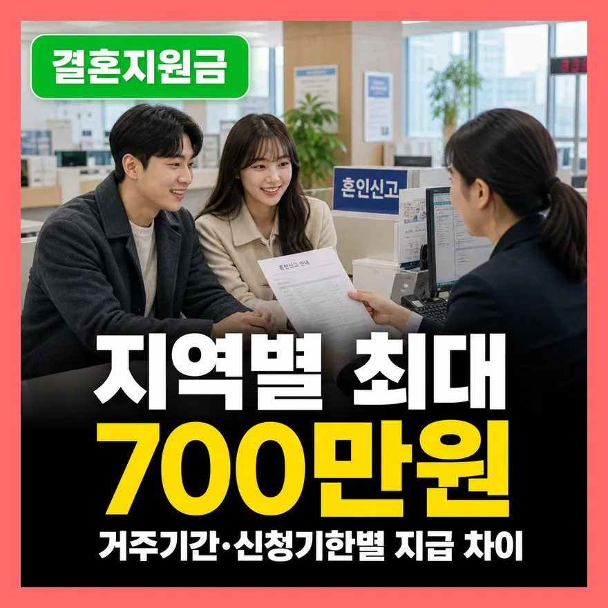 결혼지원금 지역별 비교, 거주기간·필요서류까지 총정리