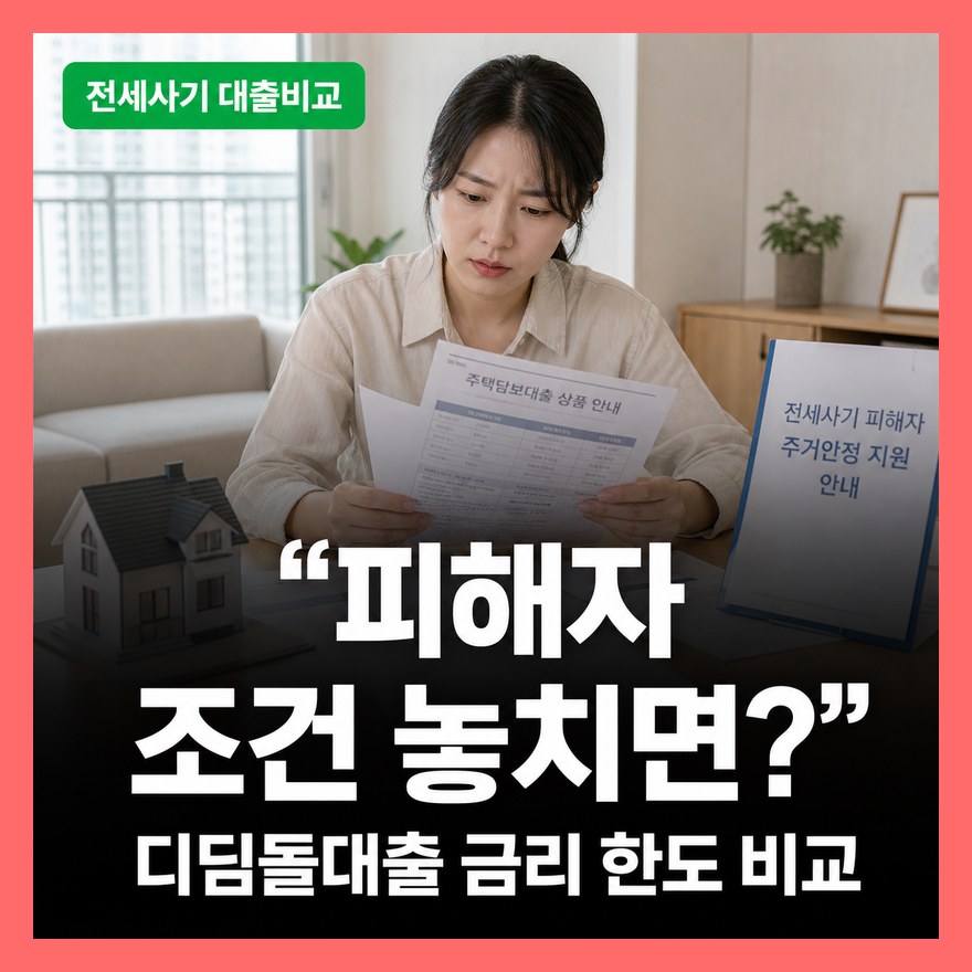 전세사기 피해자 디딤돌대출과 일반 디딤돌대출 비교 총정리 (+ 금리·조건·한도)