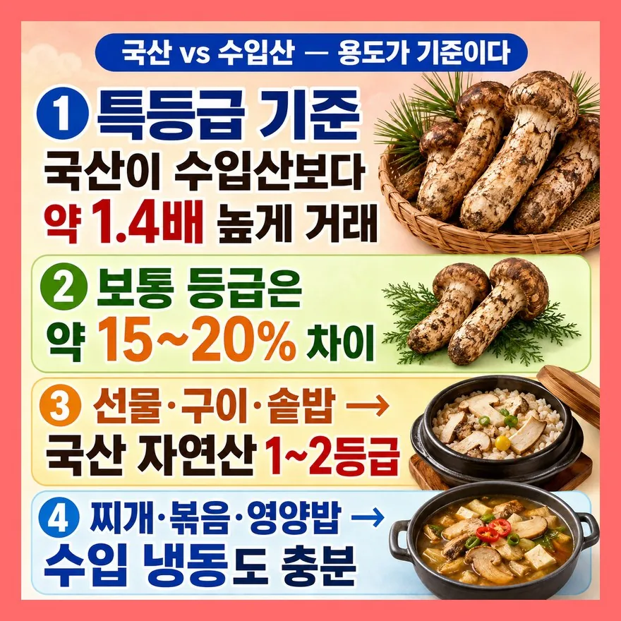 국산 vs 수입산 — 등급 차이보다 용도가 먼저다