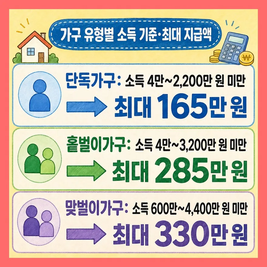 단독·홑벌이·맞벌이 기준은 가족 수가 아니라 소득 구조입니다