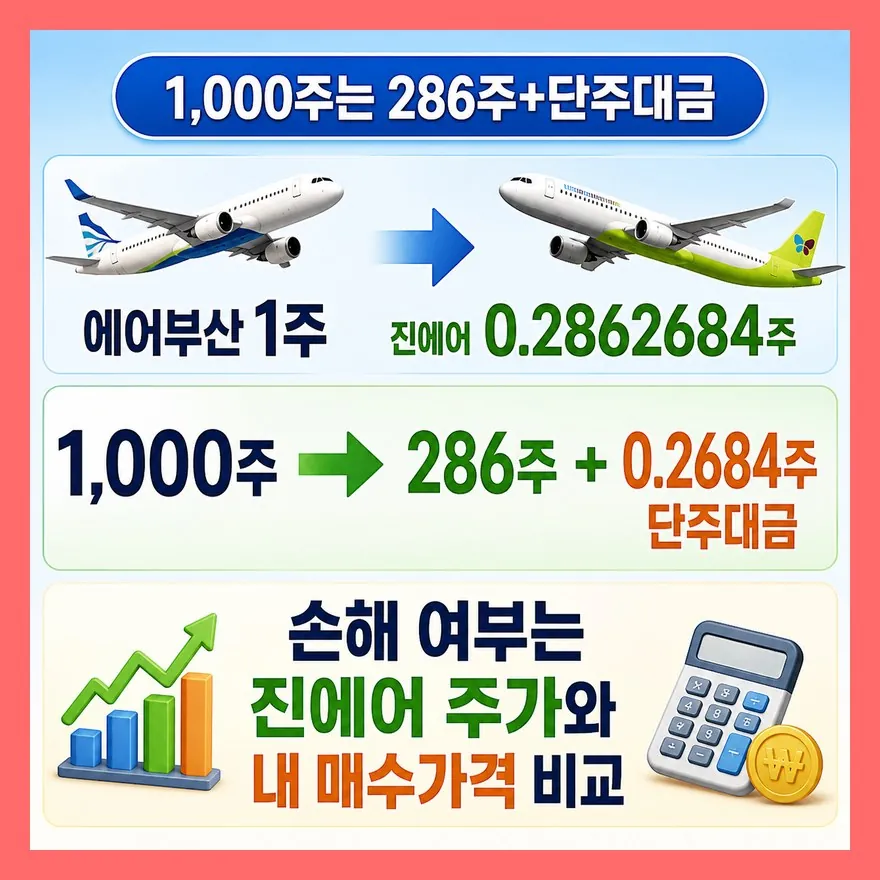 1,000주면 286주, 손해는 주가가 가릅니다