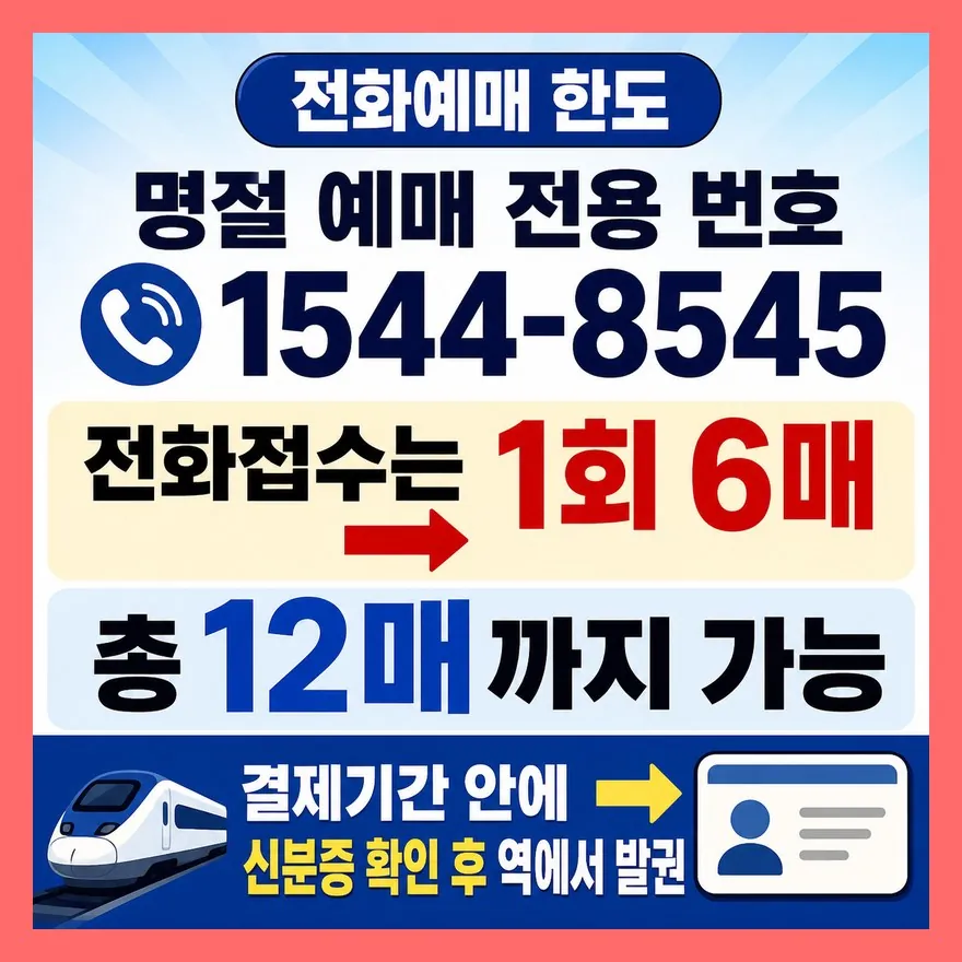 온라인이 어렵다면 1544-8545 전화예매를 이용할 수 있습니다