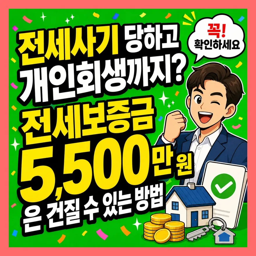 전세사기 당하고 개인회생까지? 전세보증금 5,500만 원은 건질 수 있는 방법