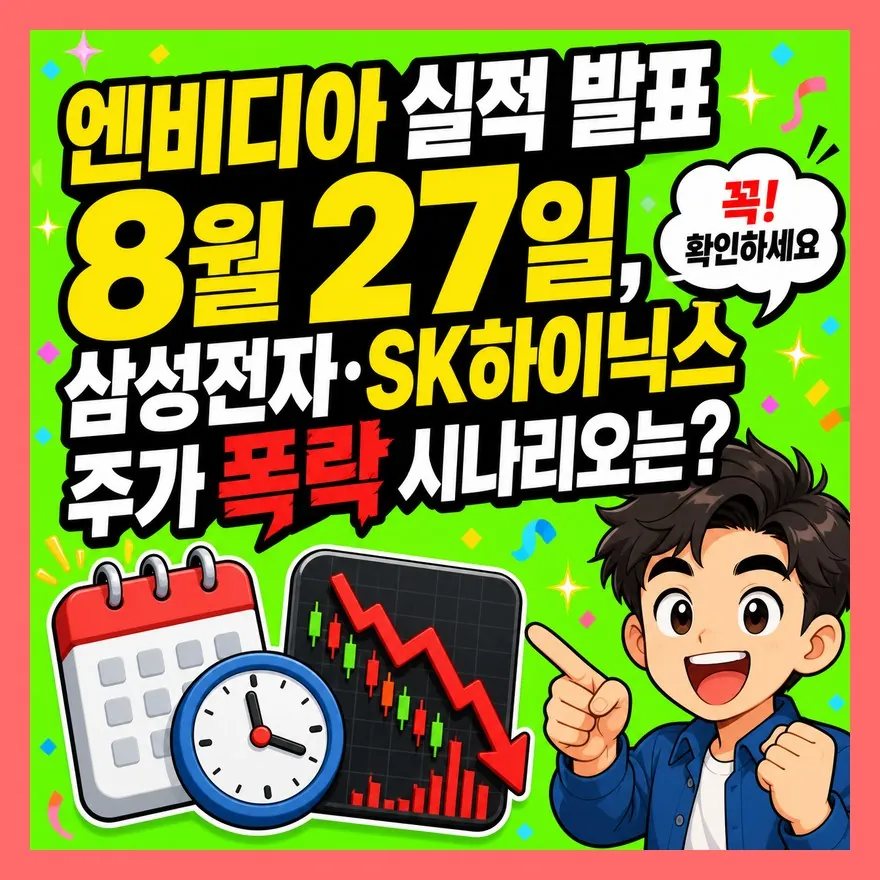 엔비디아 실적 발표 8월 27일, 삼성전자·SK하이닉스 주가 폭락 시나리오는?