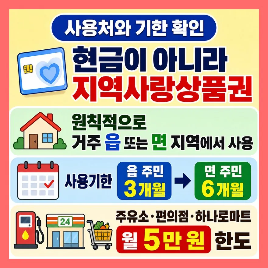 상품권은 사용 지역과 기한이 정해진 돈입니다