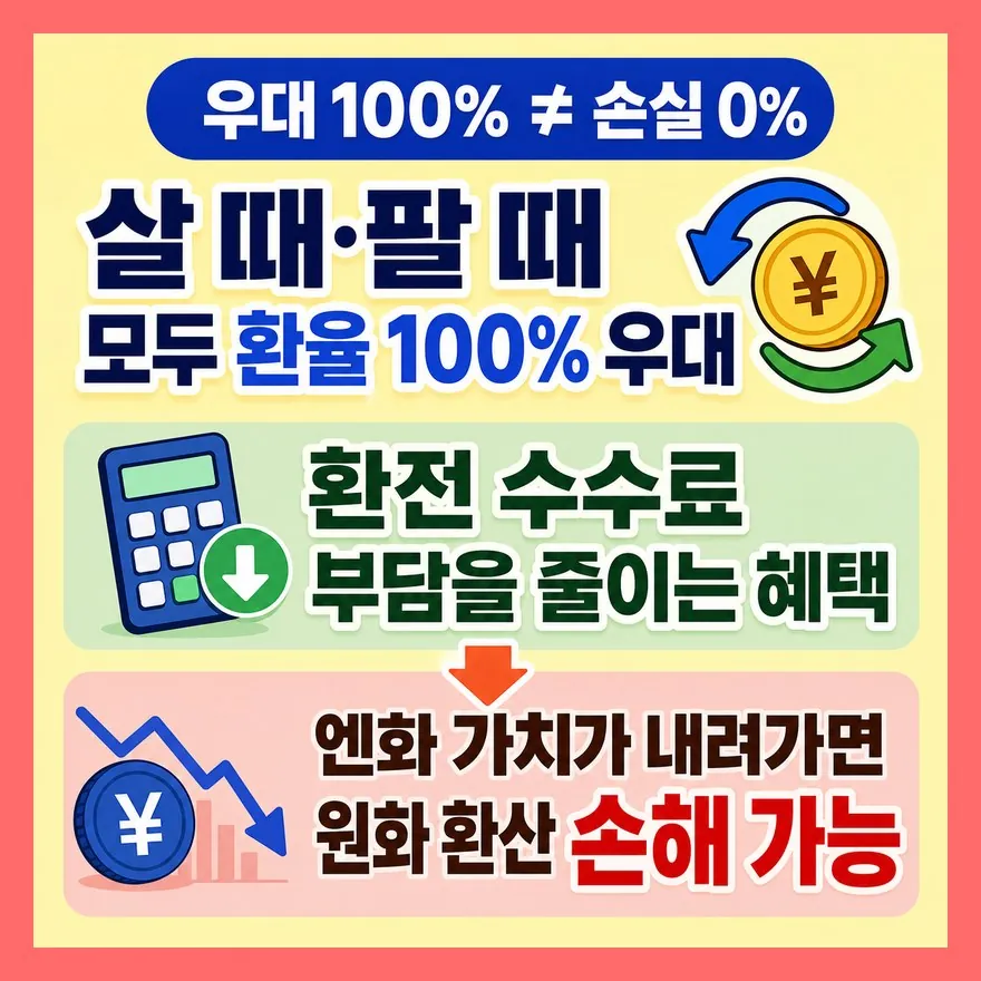 환율우대 100%, 그래도 손해는 날 수 있어요