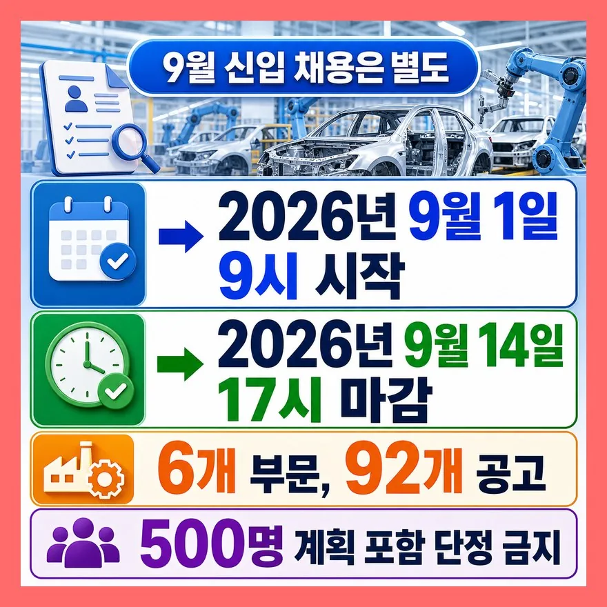 9월 신입 채용은 따로 봐야 합니다