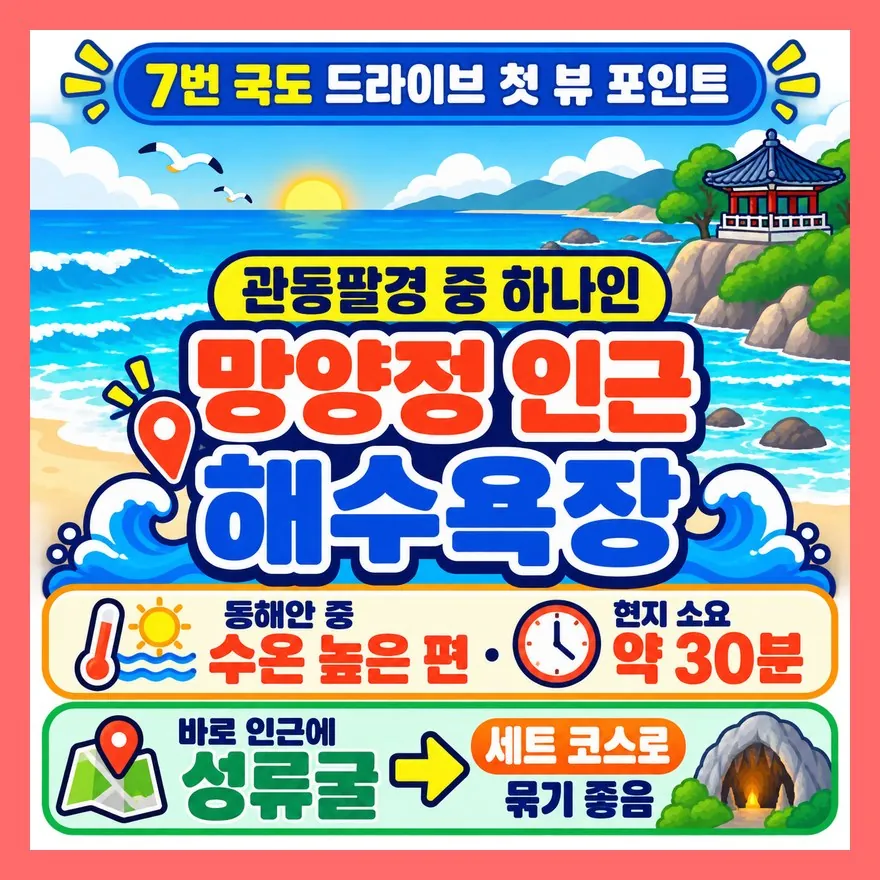 망양정해수욕장 — 드라이브 첫 번째 뷰 포인트