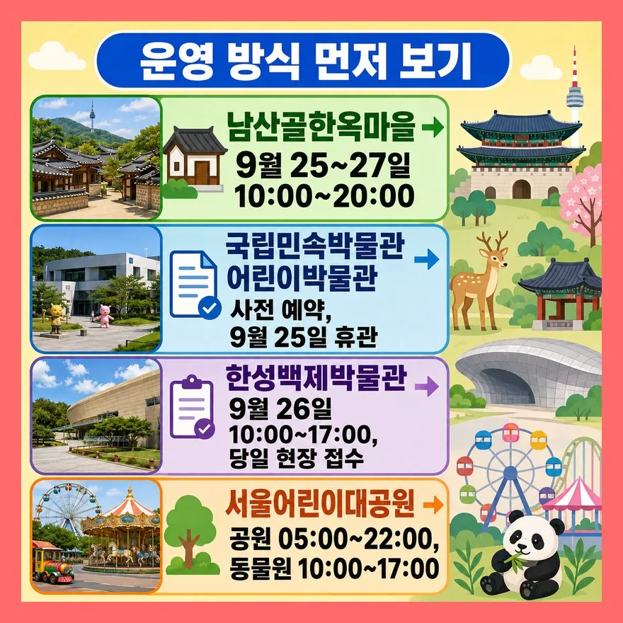 장소보다 예약·현장 접수·운휴를 나눠야 덜 헤맵니다