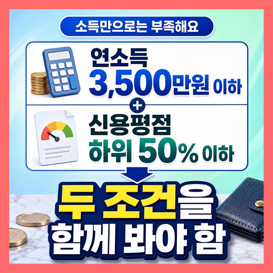 연소득만 맞으면 되는 게 아니에요