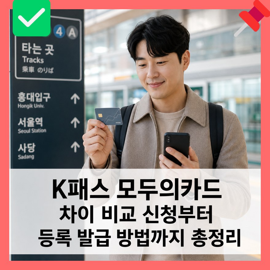 K패스 모두의카드 차이 비교 신청부터 등록 발급 방법까지 총정리
