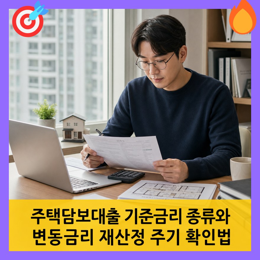 주택담보대출 기준금리 종류와 변동금리 재산정 주기 확인법