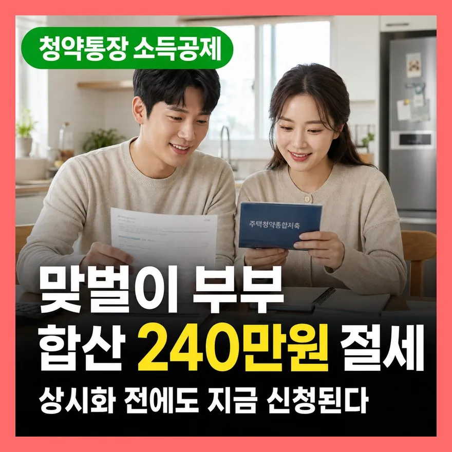 청약통장 소득공제 2026 일몰 상시화, 지금 확정됐나?