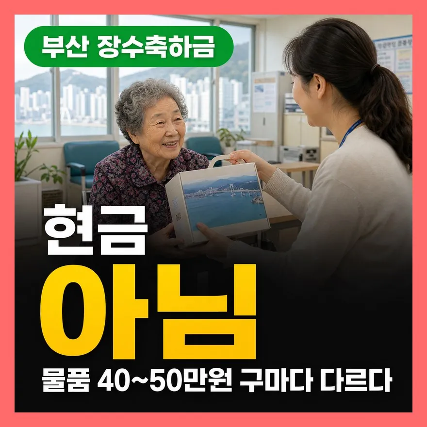 부산시 장수축하금 신청 자격 조건·지급 물품·절차 총정리 2026