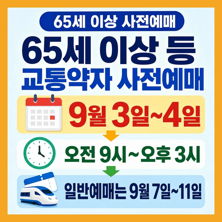 65세 이상은 일반 예매보다 먼저입니다