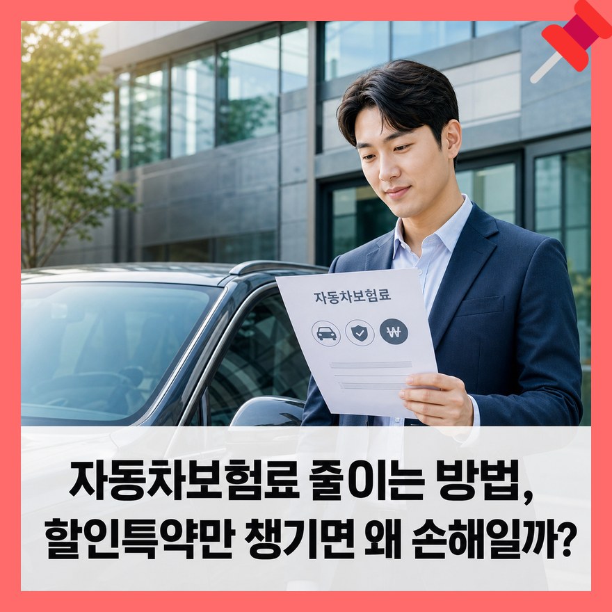 자동차보험료 줄이는 방법, 할인특약만 챙기면 왜 손해일까?