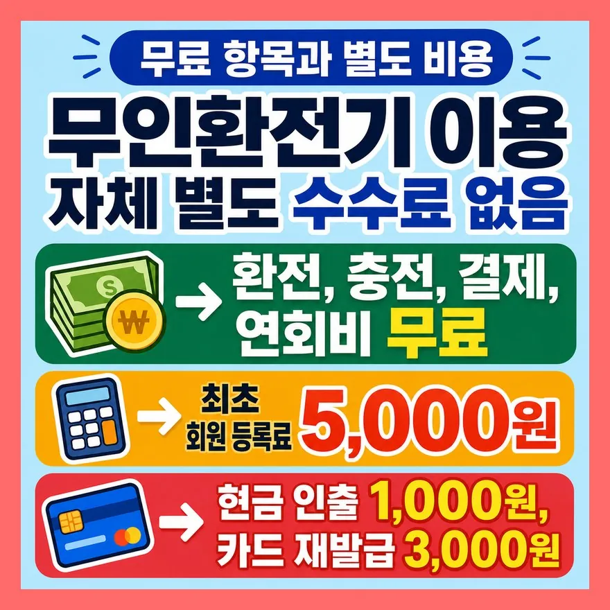 수수료 무료, 그래도 비용은 구분해야 해요