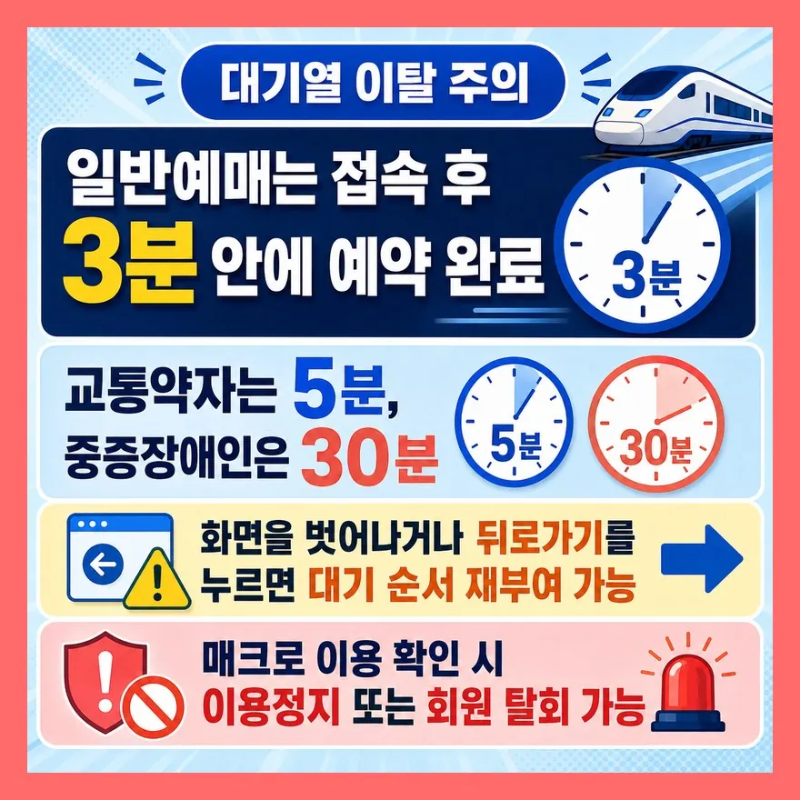 대기열에서는 화면을 벗어나지 않는 게 핵심입니다