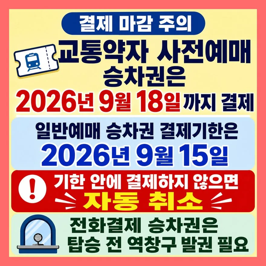 예약보다 더 위험한 건 결제 마감 놓치기입니다