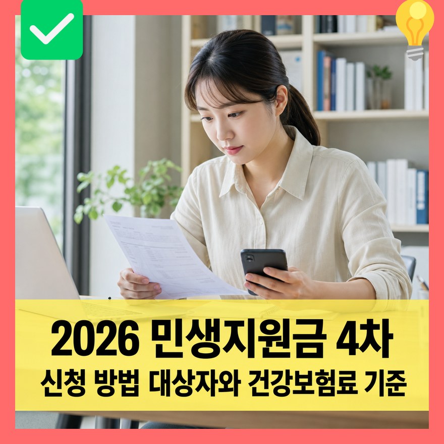 2026 민생지원금 4차 신청 방법 대상자와 건강보험료 기준