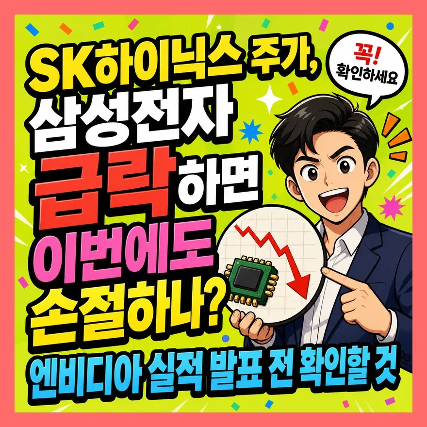 SK하이닉스 주가, 삼성전자 급락하면 이번에도 손절하나? 엔비디아 실적 발표 전 확인할 것
