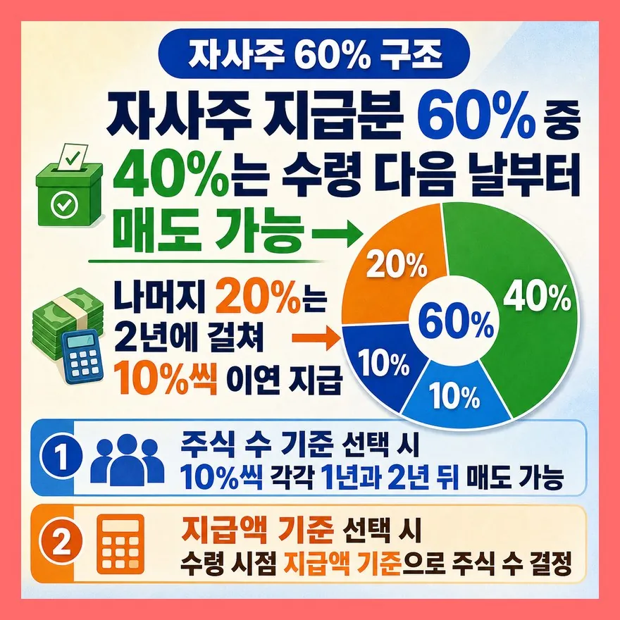 자사주 60%, 여기서 부담이 갈렸습니다
