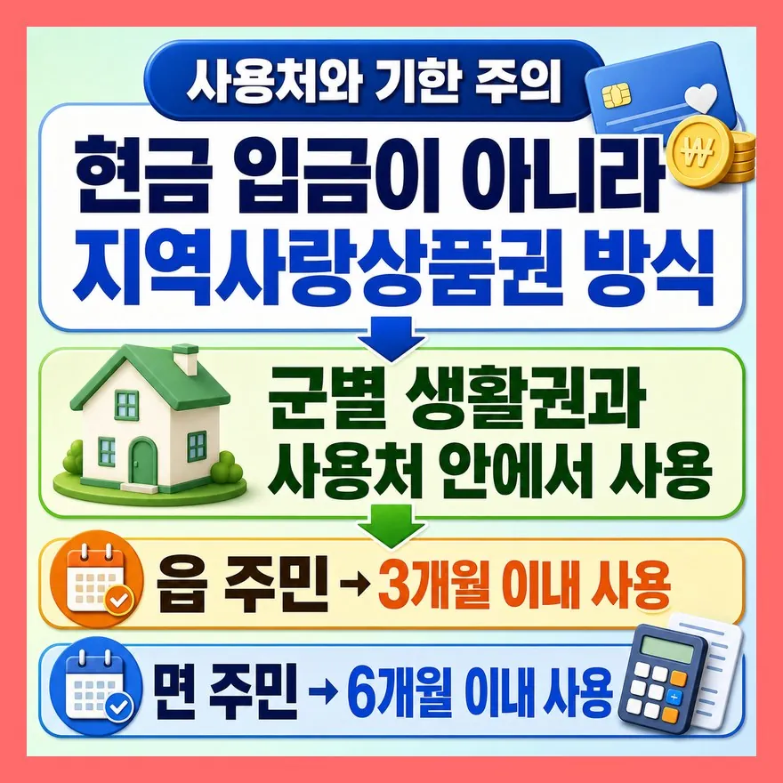 받은 뒤에는 사용처와 기한을 봐야 합니다