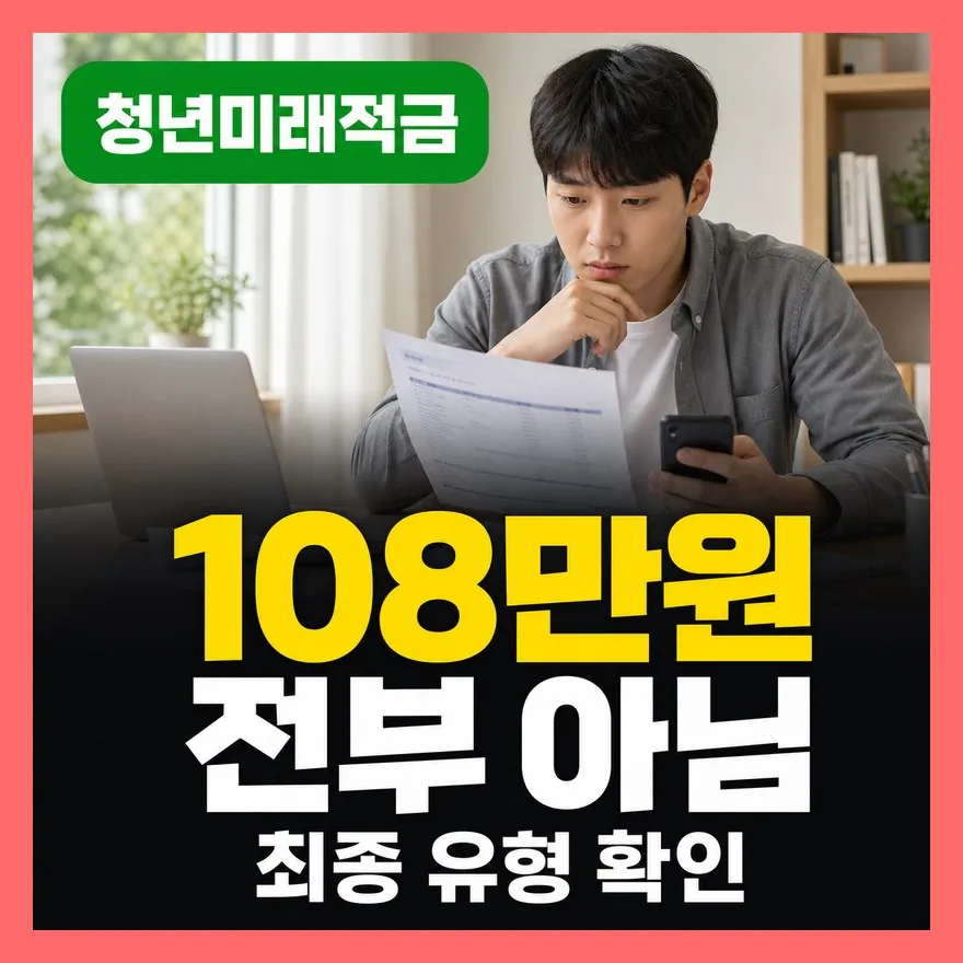 청년미래적금 심사 오류, 정부기여금 108만원 차이 정리