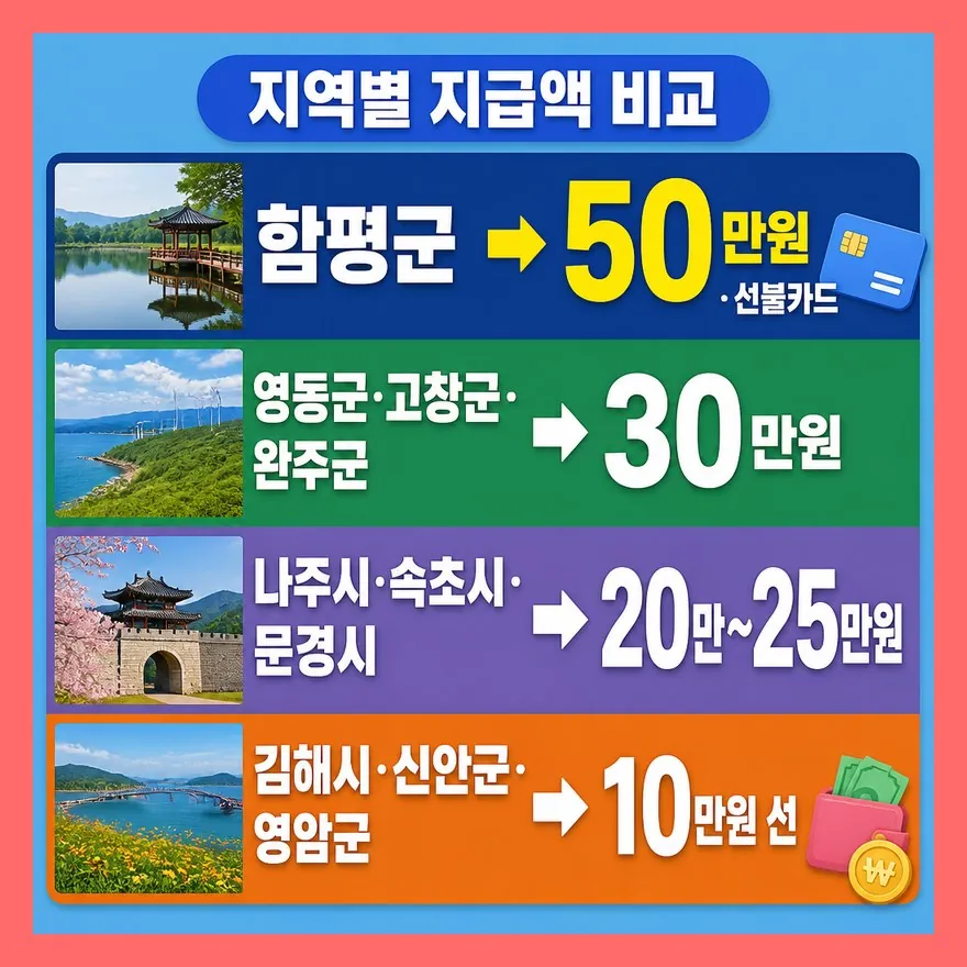 지역에 따라 금액이 10만~50만원까지 다른 이유