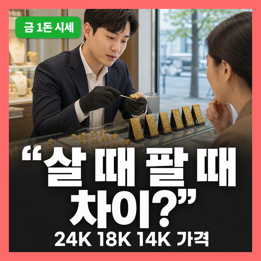 금 1돈 시세 살대 팔때 비교 방법 총정리 (24K·18K·14K 1돈 가격, 금값 하락 원인)