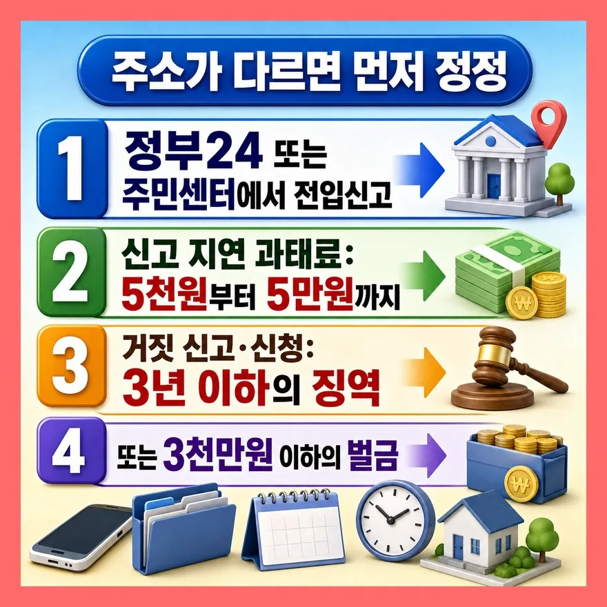 주소가 다르면 거짓 응답보다 정정이 먼저입니다