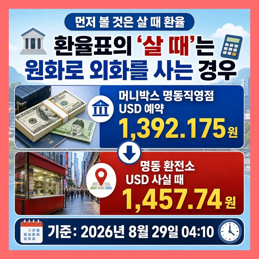 유명한 환전소보다 먼저 볼 건 지금 환율입니다