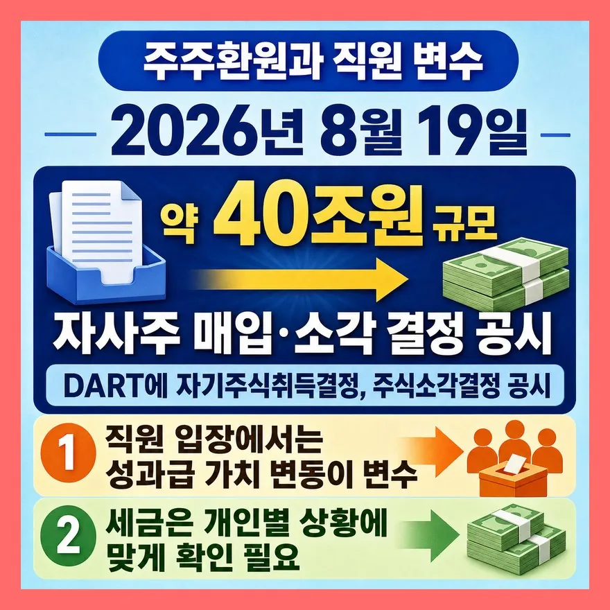 주주에겐 호재여도 직원에겐 변수입니다