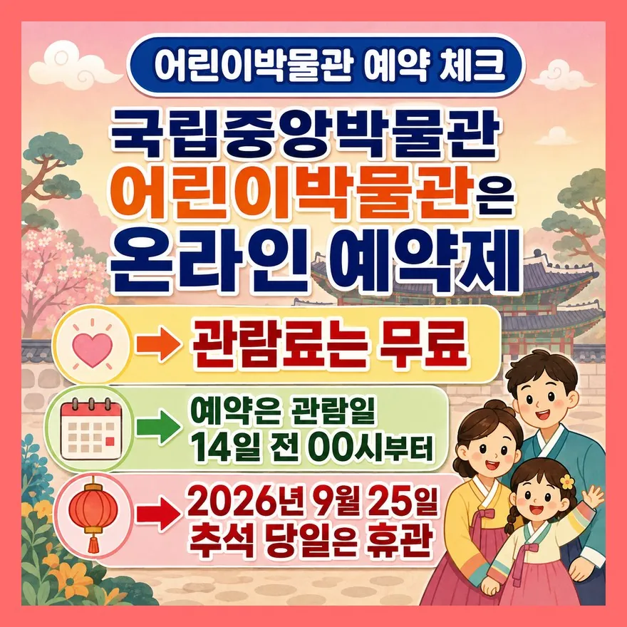 어린이박물관은 문 여는 날짜보다 예약이 먼저입니다