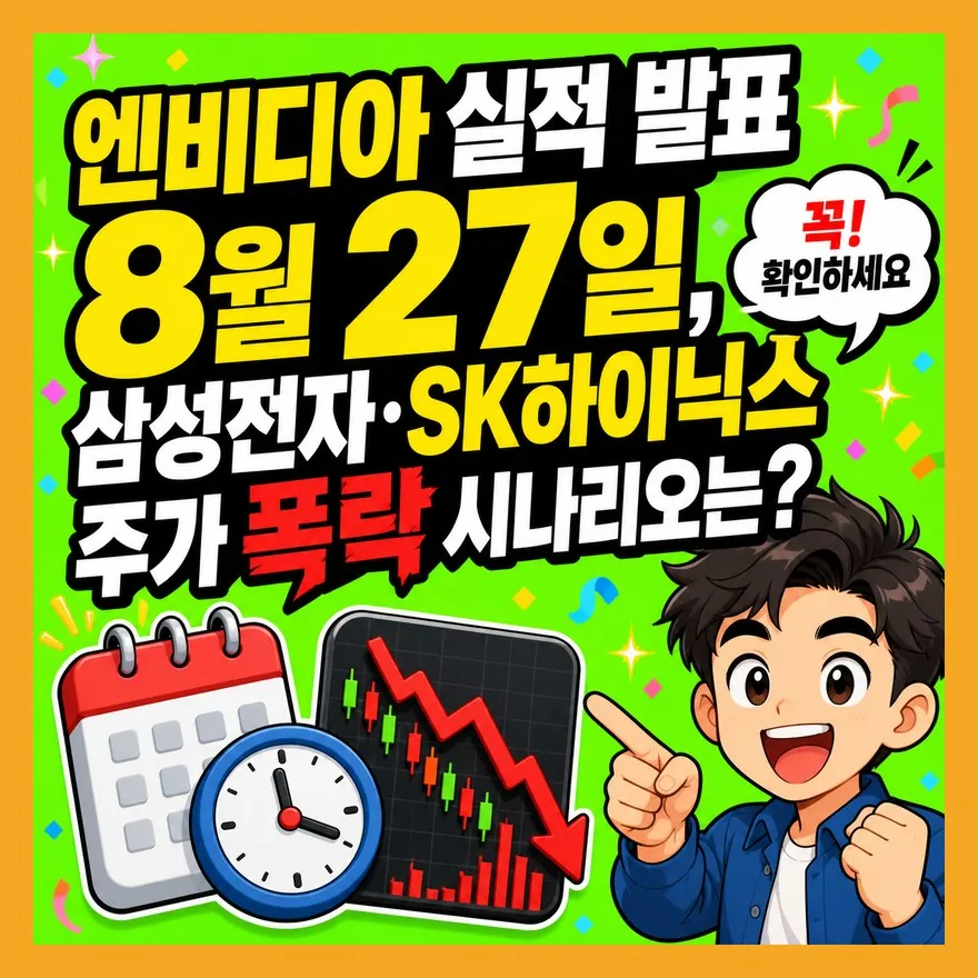 엔비디아 실적 발표 8월 27일, 삼성전자·SK하이닉스 주가 폭락 시나리오는?