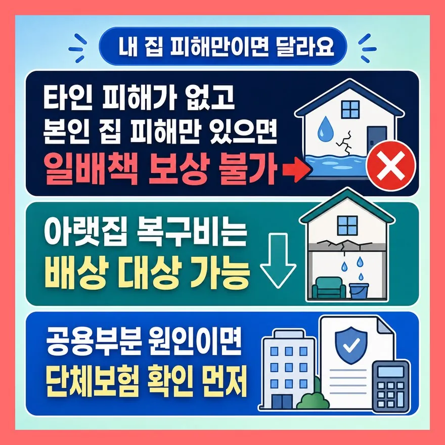 내 집만 젖었다면 보장이 달라집니다