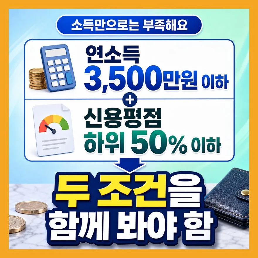 연소득만 맞으면 되는 게 아니에요