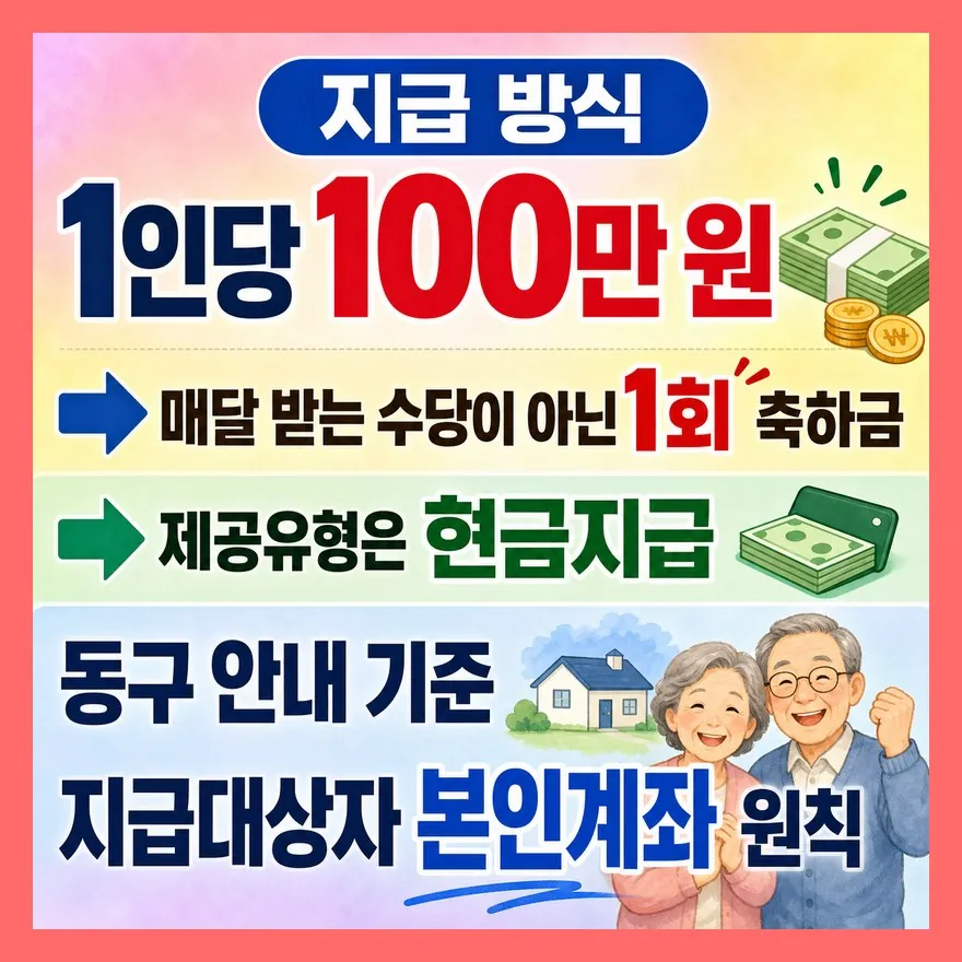 100만 원은 매달 받는 수당이 아니라 1회 축하금입니다