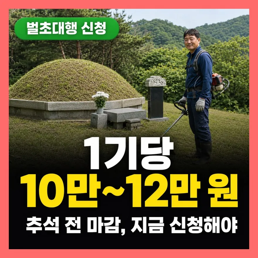 벌초대행 가격 산림조합 신청 방법과 마감일 총정리 (사설 업체 차이)