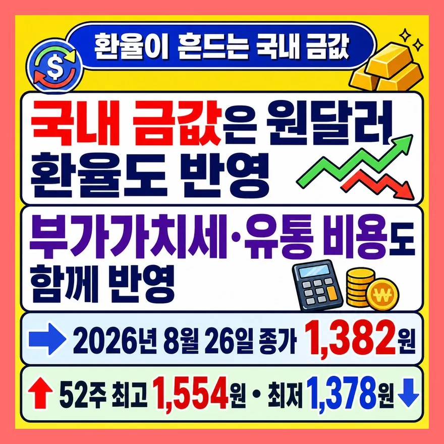 국제 금값이 52주 고점에 다시 가까워지는지가 첫 조건입니다