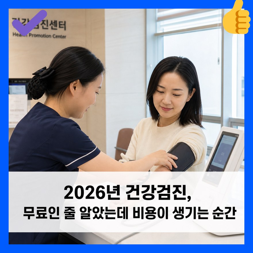 2026년 건강검진, 무료인 줄 알았는데 비용이 생기는 순간