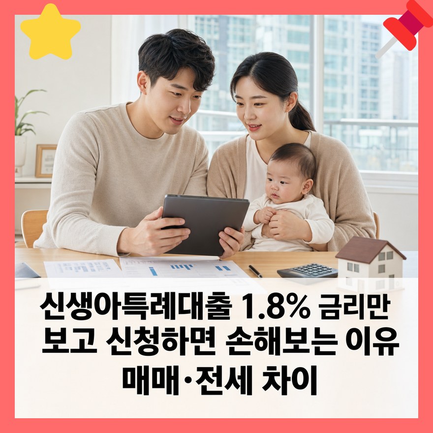 신생아특례대출 매매·전세 조건과 한도 비교
