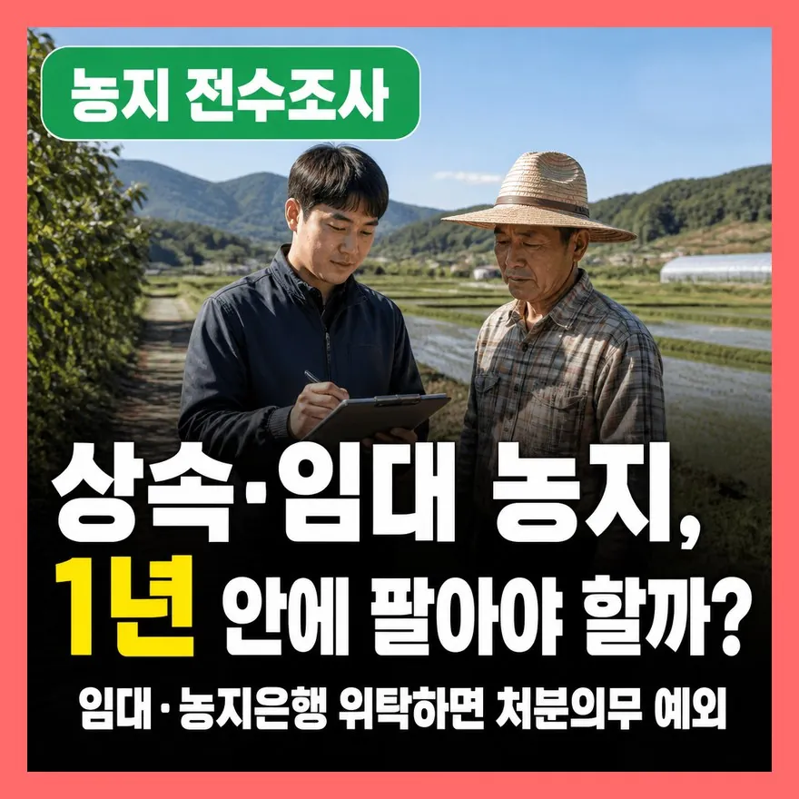 농지 전수조사 2026 심층조사, 상속·임대 농지는 과태료 대상일까?